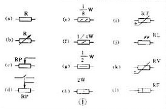 电阻器符号表示图